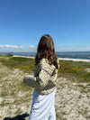 Alisa patterned quilted jacket - Green/beige