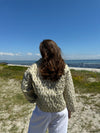 Alisa patterned quilted jacket - Green/beige