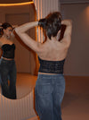 Nora lace bandeau top - Black