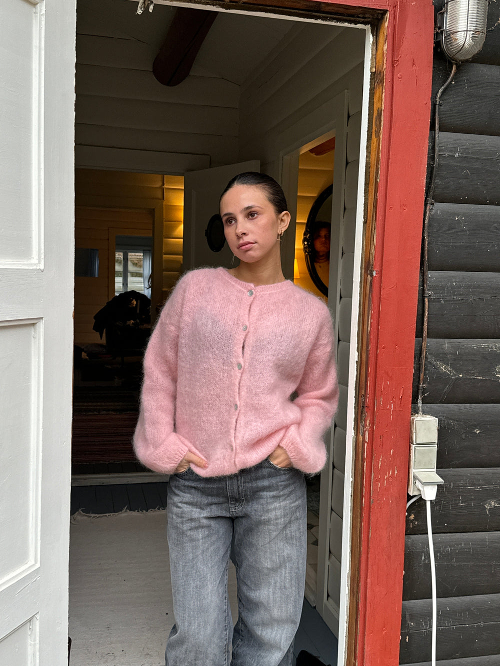 Jamilla mohair cardigan - pink