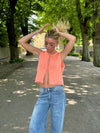 Frigg knitted top - Coral orange