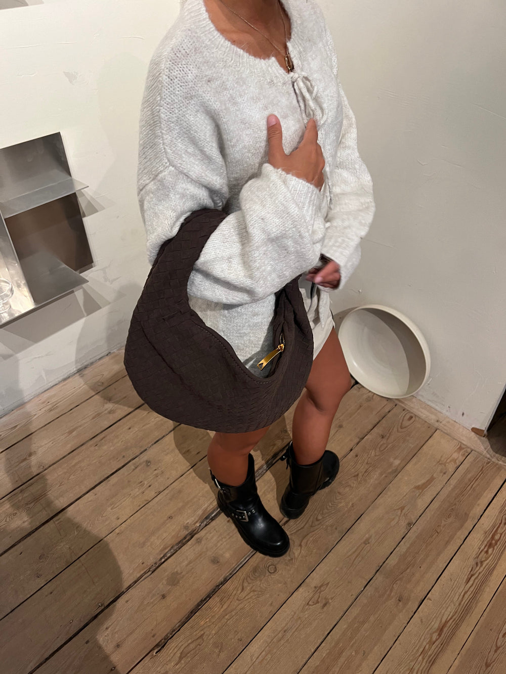 Florence suede bag - Brown