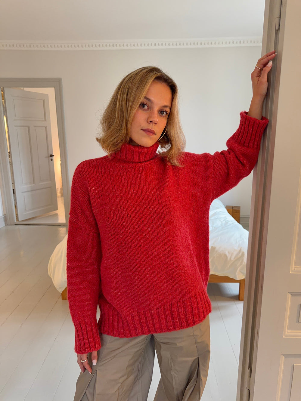 Valdamara oversized turtleneck - Rød