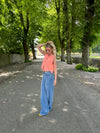 Frigg knitted top - Coral orange