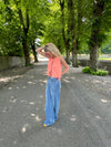 Frigg knitted top - Coral orange