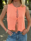 Frigg knitted top - Coral orange