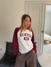 "Newport" blouse - White/burgundy