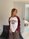 "Newport" blouse - White/burgundy