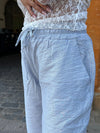 Anila pants with stripes - Blue/white