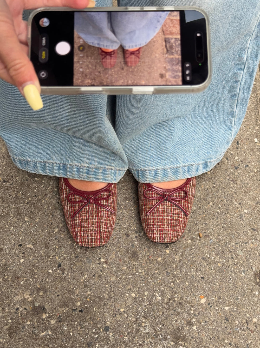 Manja ballerina with checkers - Red/white/green