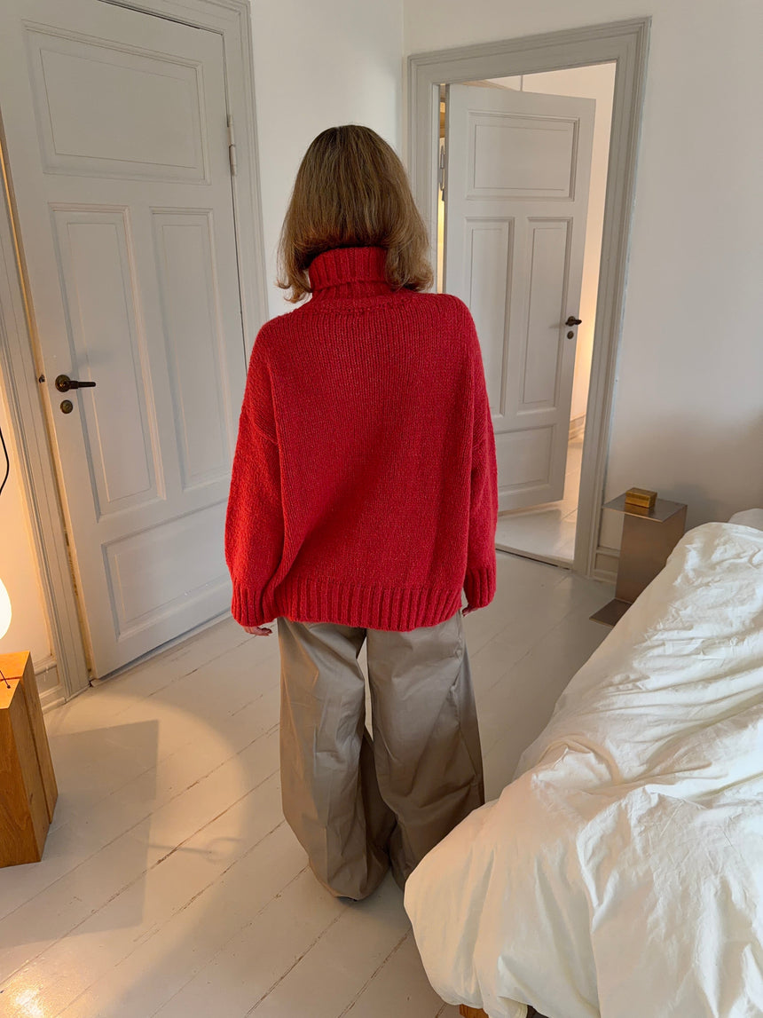 Valdamara oversized turtleneck - Rød