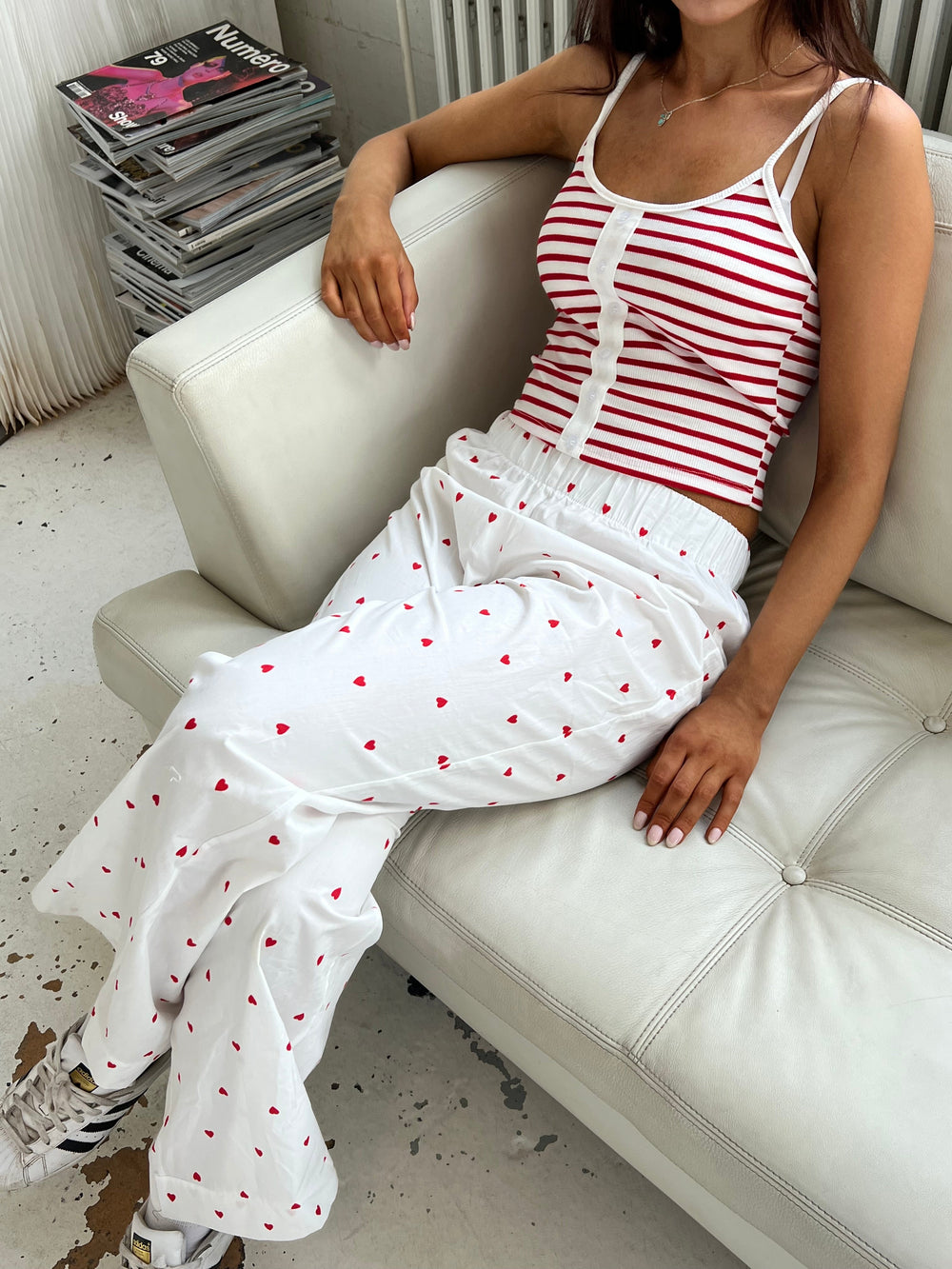 Ane pyjama pants with hearts