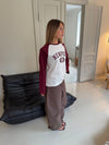 "Newport" blouse - White/burgundy