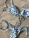 Anastacia bikini with flowers - White/blue