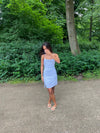 Minta dress with open back - White