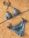 Debora bikini with pattern - Blue
