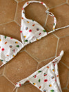 Marietta bikini with fruit - White