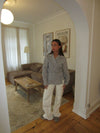 Milay shirt with tie detail - Grey/white