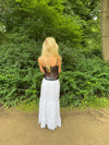 Cleotilde long skirt with embroidery - White