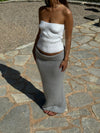 Sefina maxi knitted skirt - Grey