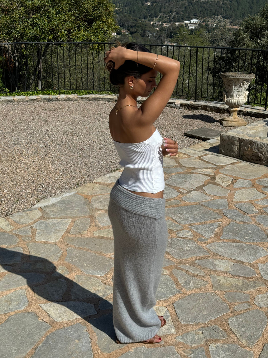 Sefina maxi knitted skirt - Grey