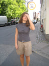 Leonie t-shirt with buttons - Grey