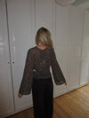 Kara blouse with tie detail – Brown