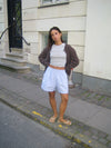 Andrea shorts with stripes - Blue/white