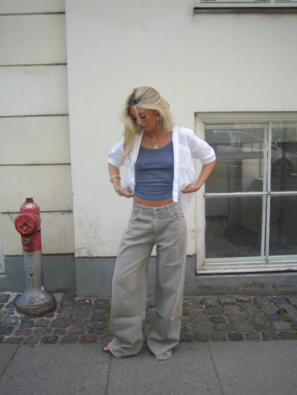 Audrey jeans - Sage green