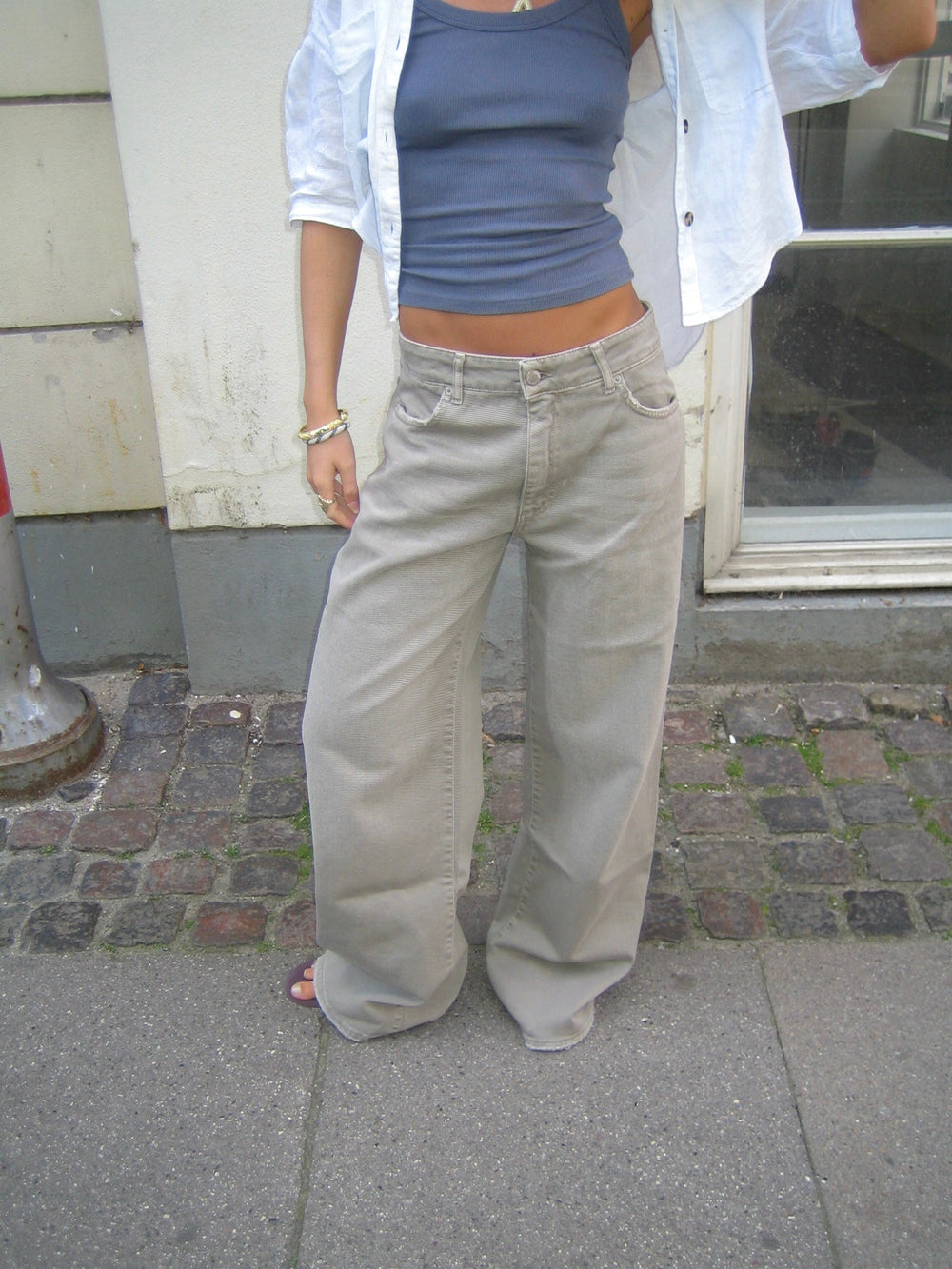 Audrey jeans - Sage green
