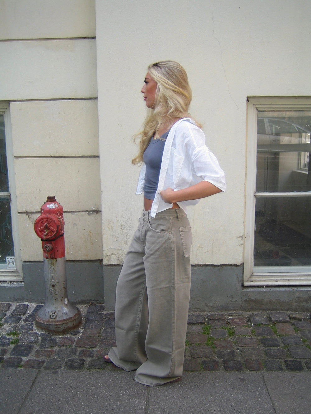 Audrey jeans - Sage green