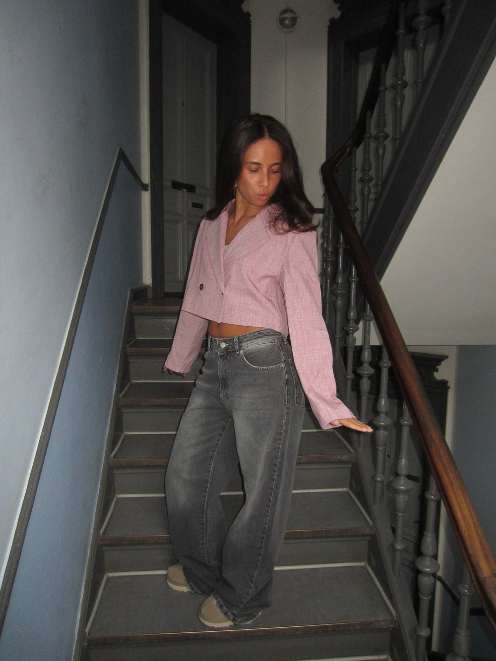 Julica cropped blazer - Rose