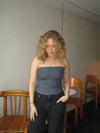 Malina denim top - Dark grey