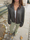 Ana herringbone bomber jacket - Brown