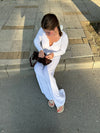 Kaya pointelle blouse - White