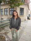 Ana herringbone bomber jacket - Brown