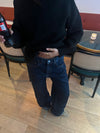 Star jeans with red stars - dark denim