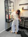 Donna oversized glitter pants - Light grey