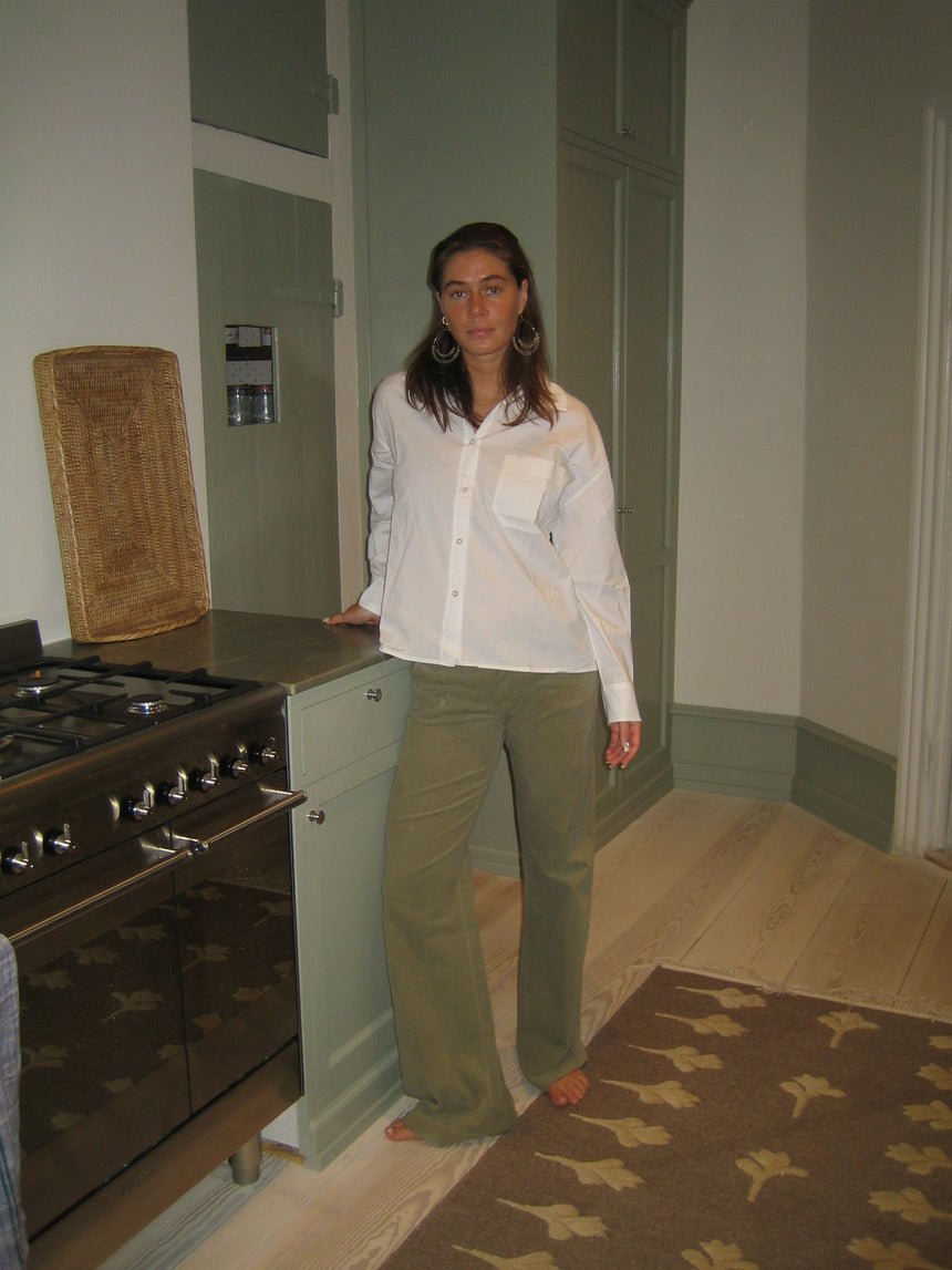 Karla corduroy pants - Khaki green