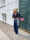 Star jeans with white stars - Dark denim