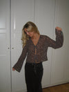 Kara blouse with tie detail – Brown