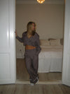 Katrine suit pants with details - Brown melange