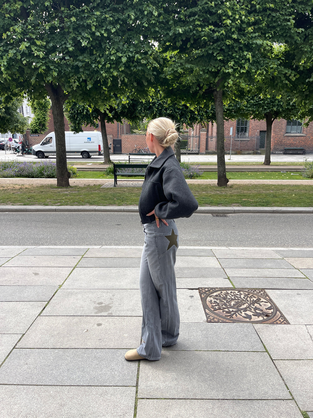Star jeans med khaki stars - Grey