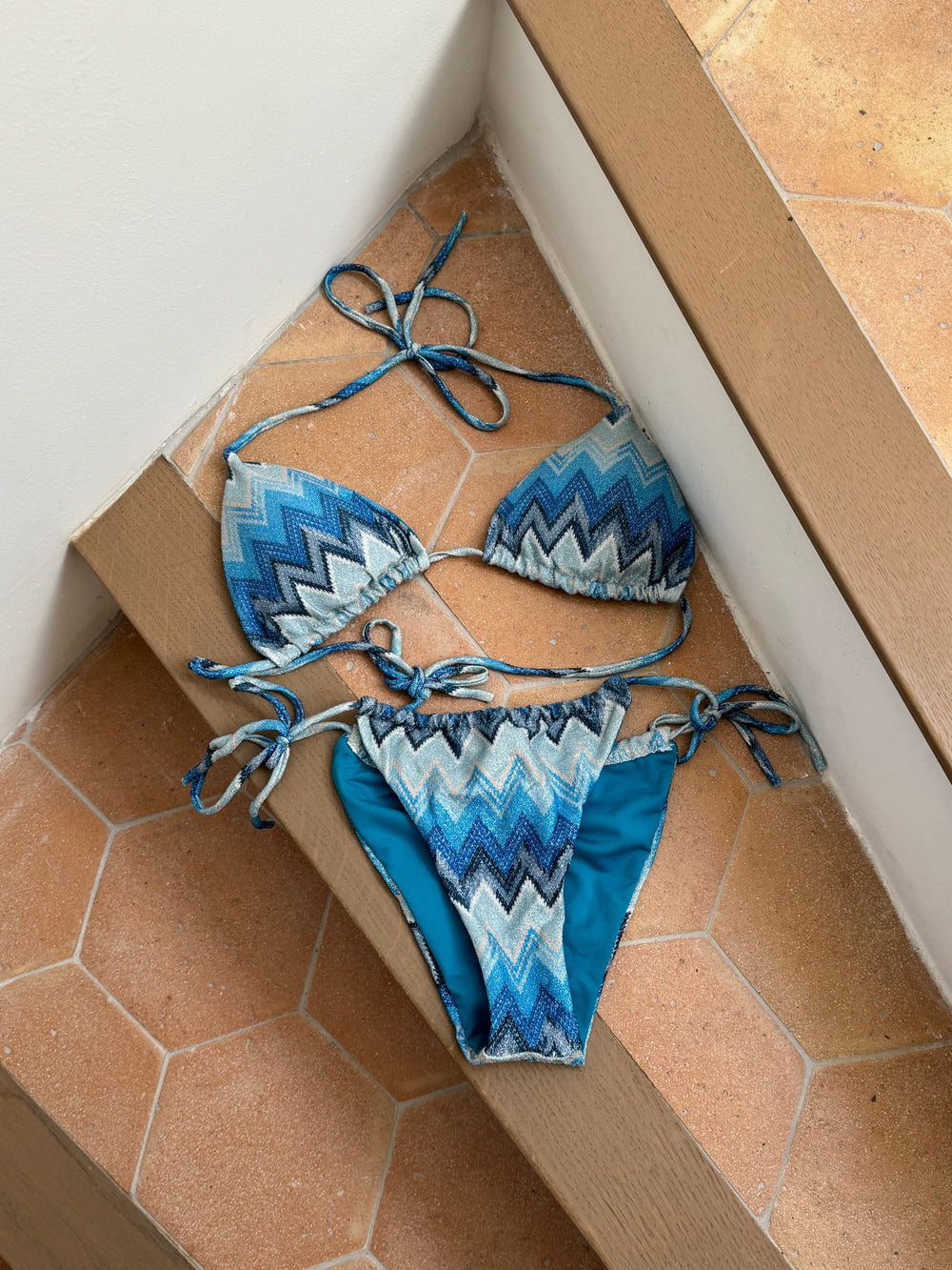 Breezy glitter bikini - Blue