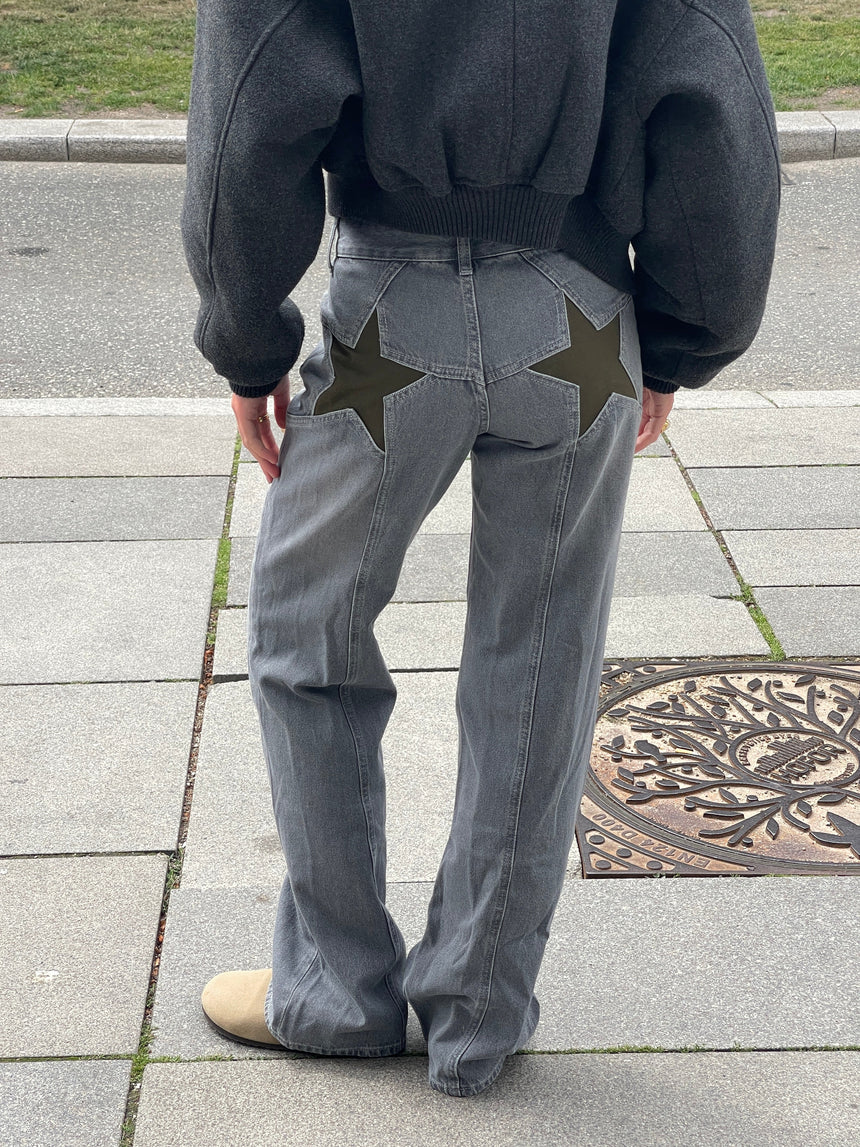 Star jeans med khaki stars - Grey