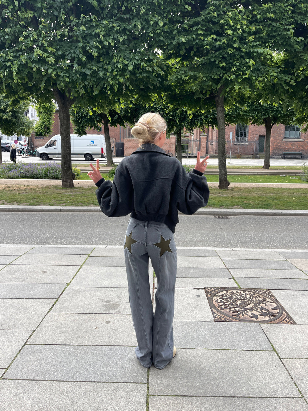 Star jeans med khaki stars - Grey