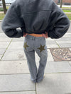 Star jeans med khaki stars - Grey