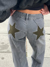 Star jeans med khaki stars - Grey