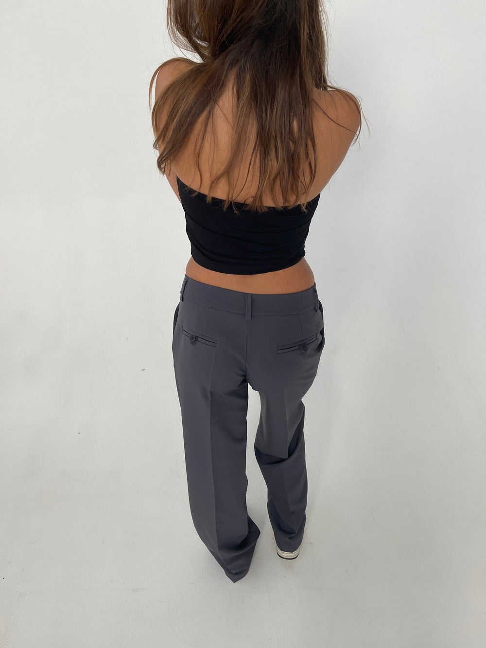 Britney low waisted suit pants - Grey