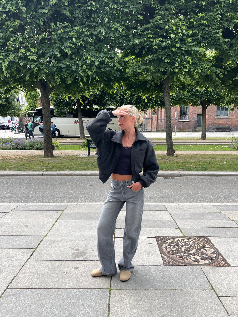 Star jeans med khaki stars - Grey